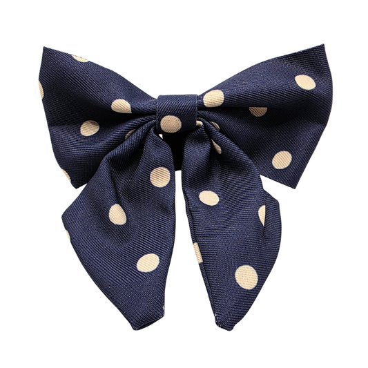 Midnight Polka Sailor Bow